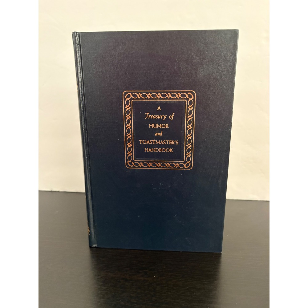Spencer Press Vintage 1955 A Treasury of Humor Toastmasters Handbook Navy Gold